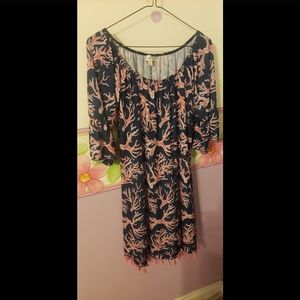 Simply southern coral patterned dress